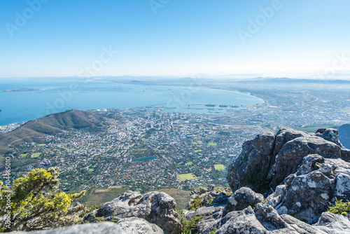 Aerial view of Cape Town from Table Mountain