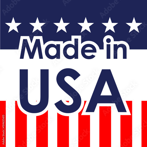Icono plano MADE IN USA con bandera USA #2