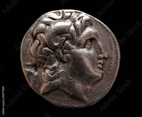 Ancient Greek silver coin of Lysimachus