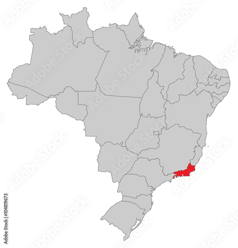 Karte von Brasilien - Rio de Janeiro