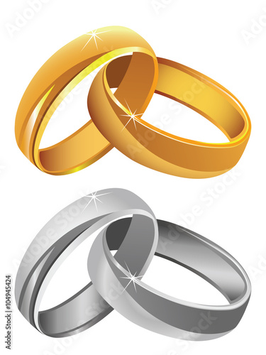 Gold & silver wedding rings