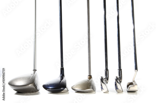 golf clubs isolated on white background