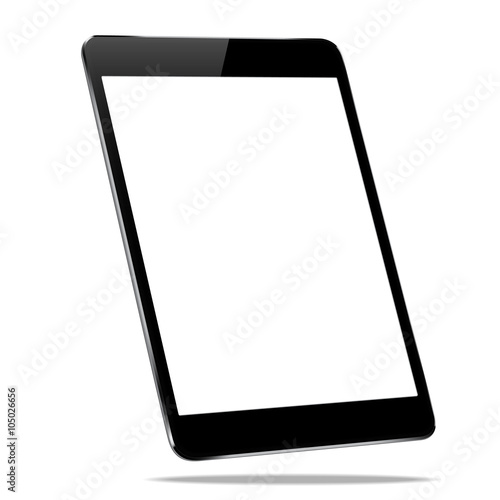 mockup black tablet isolated on white vector design