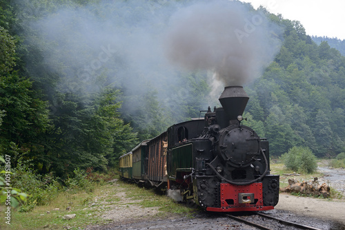 old wood-burning locomotive