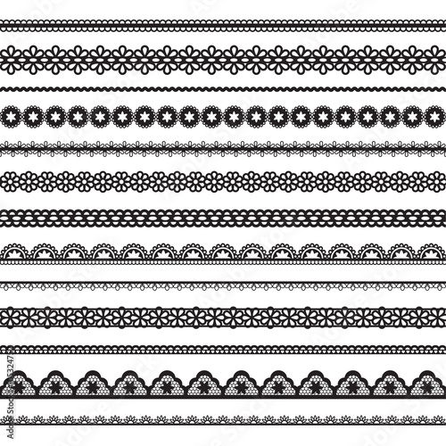 collection of vector seamless lace