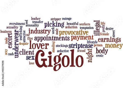 Gigolo, word cloud concept