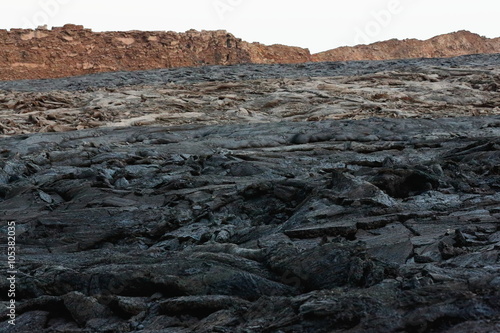 Solid lava field-Erta Ale volcano caldera. Danakil-Ethiopia. 0241