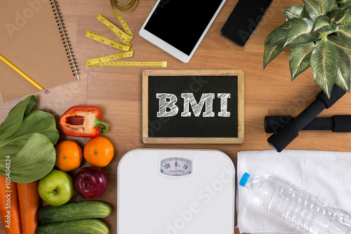 BMI body mass index formula rate formula in a board