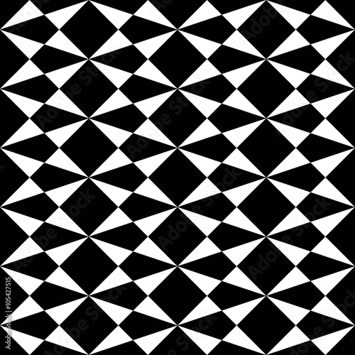 Vector seamless texture. Modern abstract background. Repeated monochrome pattern of geometric shapes.