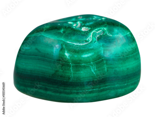 polished malachite mineral gemstone isolated