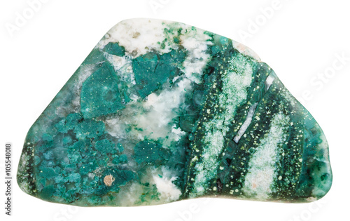 polished Chlorite mineral gem stone isolated