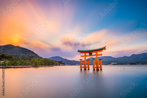 Miyajima Shrine Gate in Hiroshima, Japan.