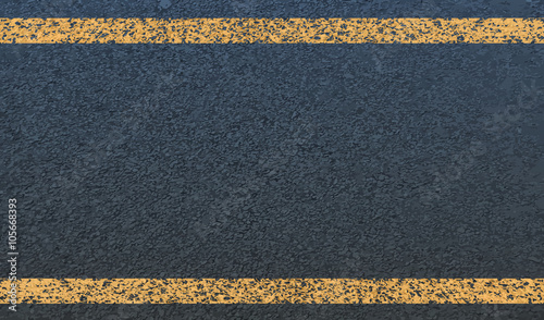 The texture of asphalt and yellow line