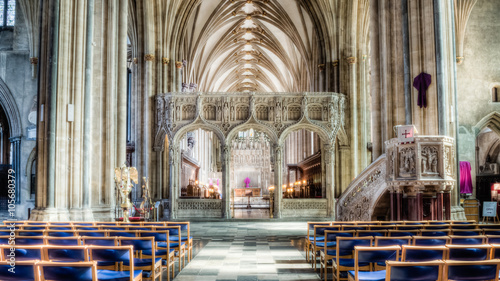 Bristol Cathedral Rood screen and pulpit