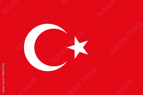 Turkey Flag, Türk bayrağı, National flag of Turkey, Turkish flag in standard proportion color mode RGB