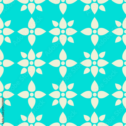 Seamless pattern with silhouettes flowers 
