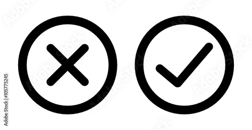 Checkmark Cross Icons