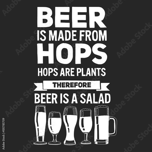 Illustration with quote about beer
