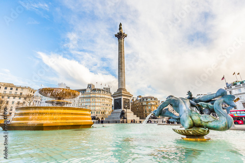 Trafalgar Square in London, UK