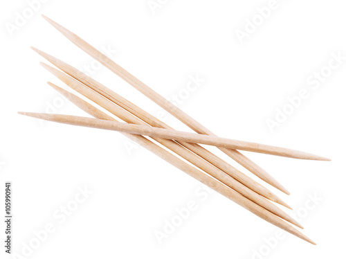 wooden toothpick isolated