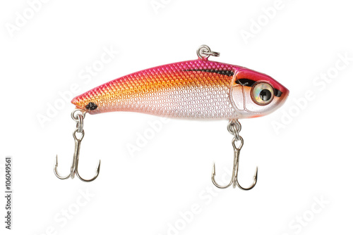 Fishing lure isolated on white background.