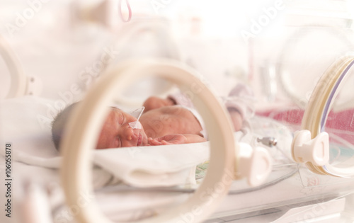 Premature newborn baby girl