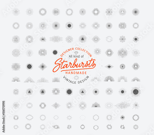 Huge starburst collection, perfect for retro logos Designer Collection