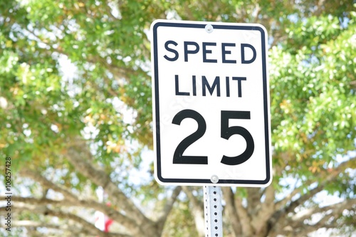 Speed Limit Sign 25 MPH