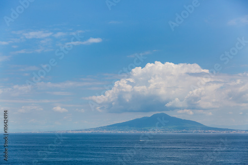 Mount Vesuvius lurking on the horizon