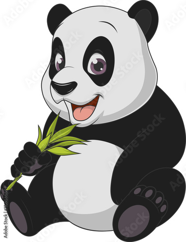 Little funny bear panda