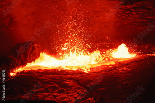 Burning lava lake in the Erta Ale volcano-Danakil-Ethiopia. 0207