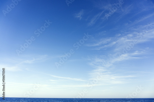Summer landscape with sky and sea
