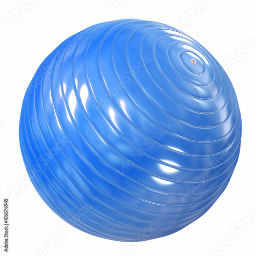 Fitball blue. 3d illustration