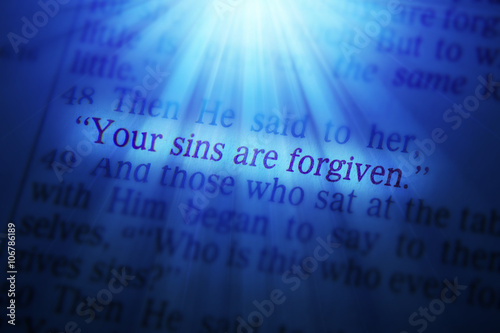 Bible text - YOUR SINS ARE FORGIVEN
