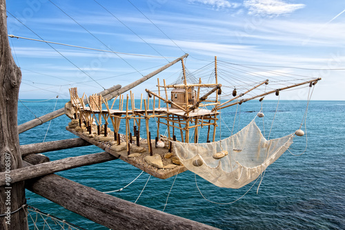 modello in scala di un trabocco