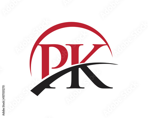 PK red letter logo swoosh