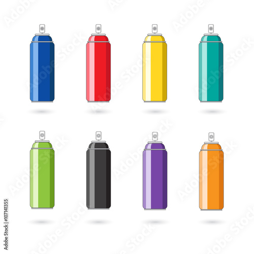 Spray in different colors.