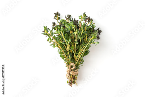 bunch of thyme isolated on white background