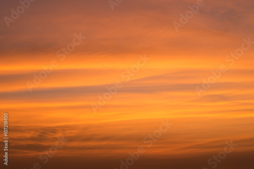 abstract orange sky at sunset