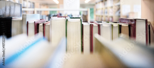 Public library bookshelf