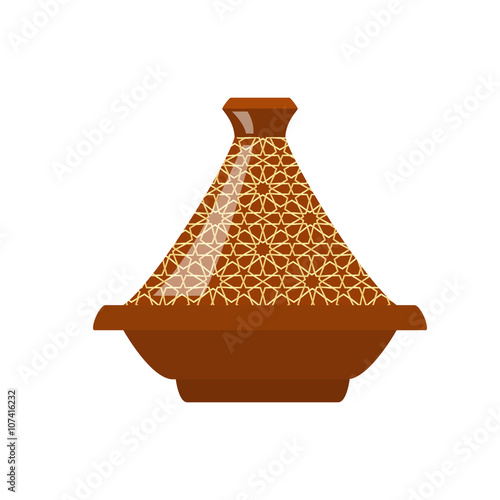 Moroccan tajine isolated 