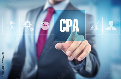 businessman touching CPA / Concept