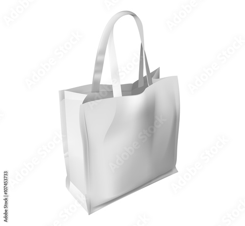 Cotton bag isolated on white