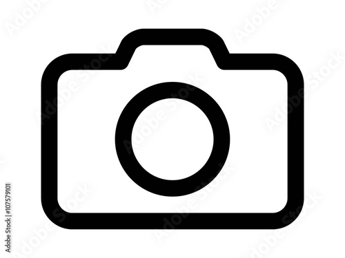 Photography camera line art icon for apps and websites