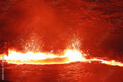 Burning lava lake in Erta Ale volcano-Danakil-Ethiopia. 0221