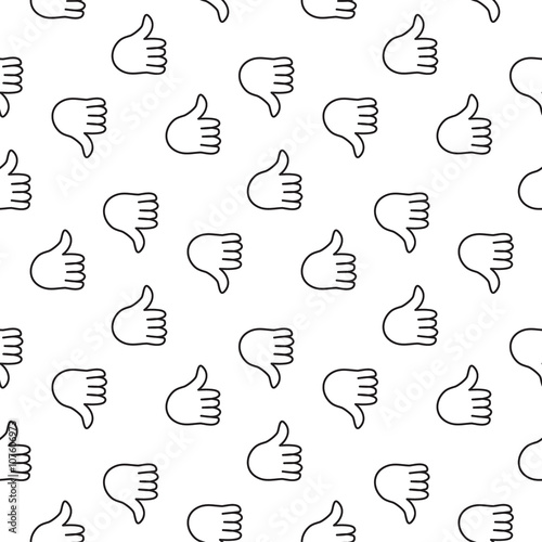 Thumb up seamless pattern