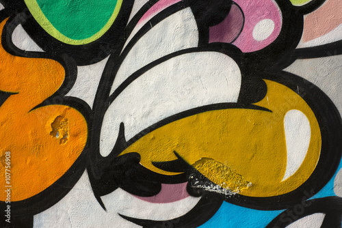 Graffiti in Milan, closeup