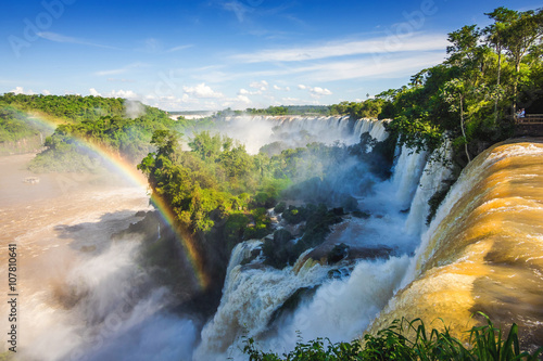 Iguazu Falls, on the Border of Argentina and Brazil.