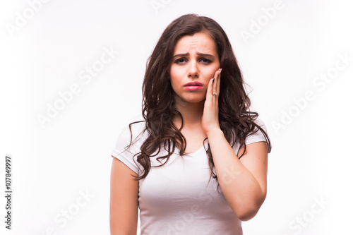 woman suffering from jaw pain, toothache, tooth sensitivity