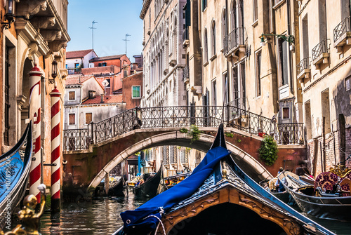 All about gondolas, Venice. / Venice is beautiful city and road with gondola is special way to see this wonderful streets on sea.
